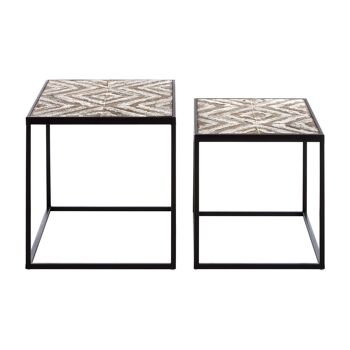 Ensemble de 2 tables d'appoint Lombok 4