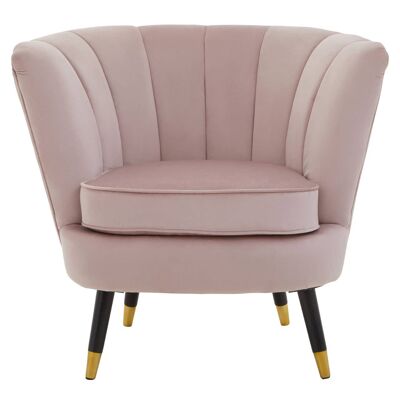 Loretta Dusky Pink Velvet Accent Chair