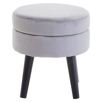 Tabouret en velours gris Loretta 7