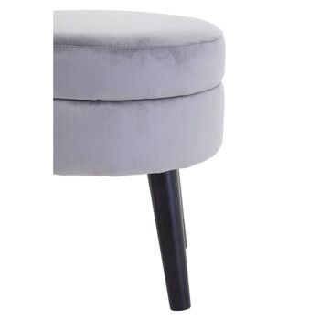 Tabouret en velours gris Loretta 9