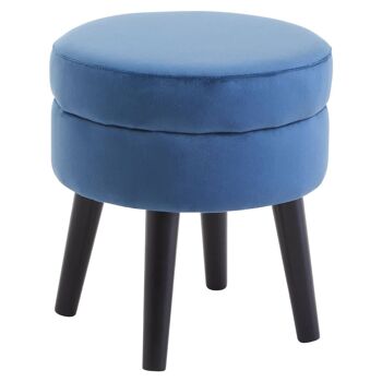 Tabouret Loretta en velours minuit 8