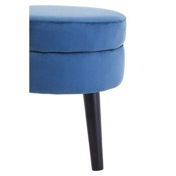 Tabouret Loretta en velours minuit 9