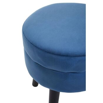 Tabouret Loretta en velours minuit 10