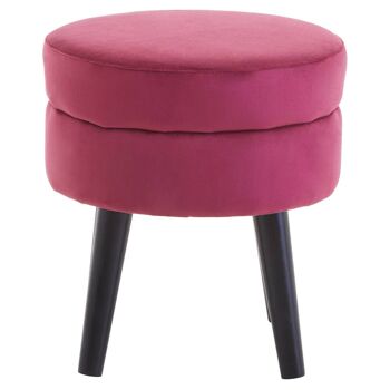 Tabouret en velours vin Loretta 2