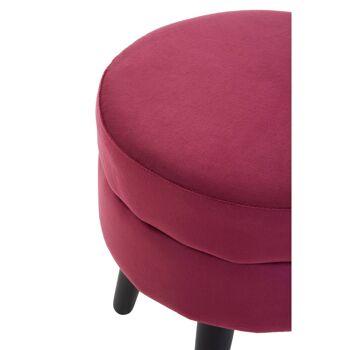 Tabouret en velours vin Loretta 5