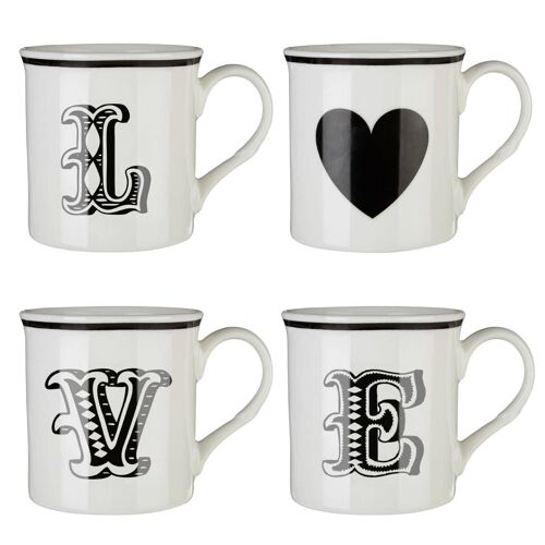 Love Mugs - Set of 4