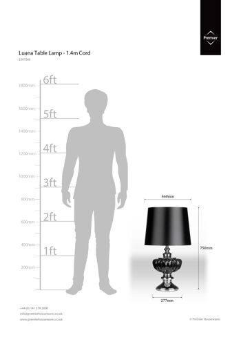 Lampe de table en céramique noire Luana 3