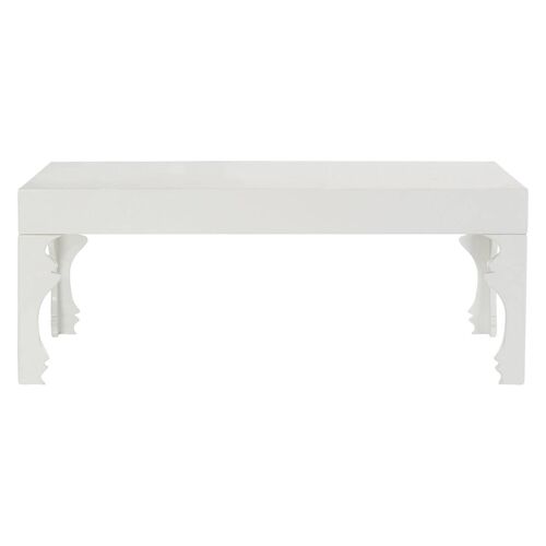 Luis White High Gloss Finish Coffee Table