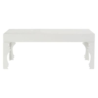 Luis White High Gloss Finish Coffee Table