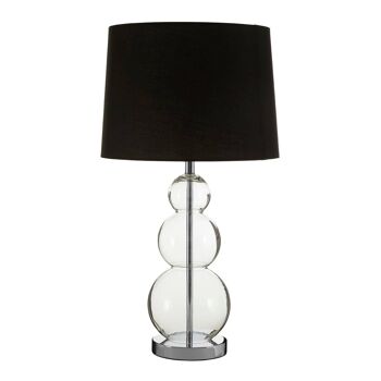 Lampe de table Luke avec abat-jour en tissu noir 6