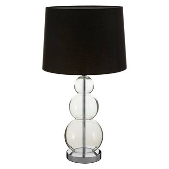 Lampe de table Luke avec abat-jour en tissu noir 8