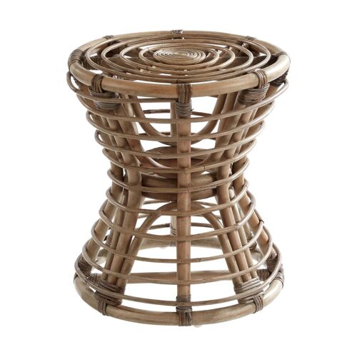 Maka Grey Rattan Stool