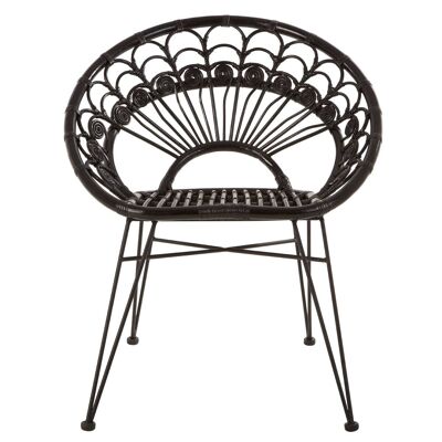 Manado Black Rattan Chair