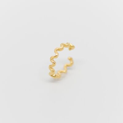 brazalete de oreja de onda - dorado