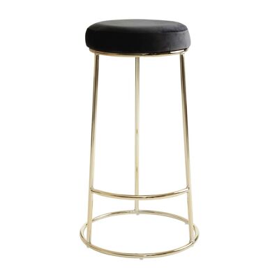 Manhattan Black Velvet Tall Bar Stool