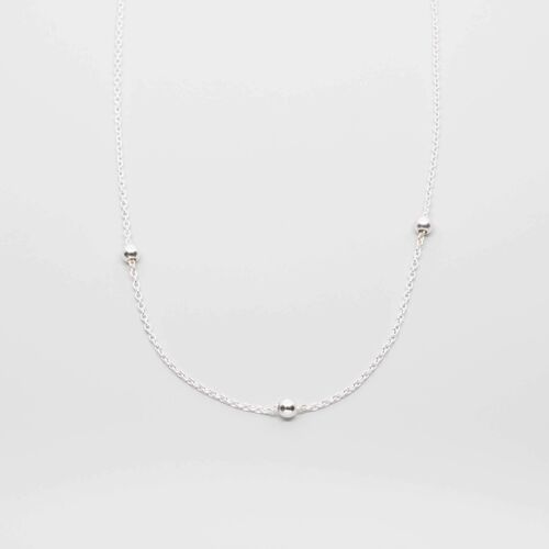 triple ball necklace - Silber