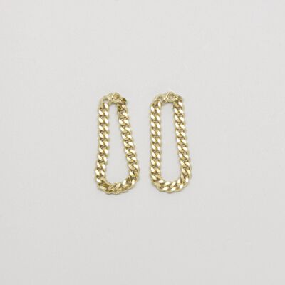 drop chain studs - Gold