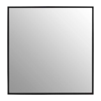 Miroir mural moyen carré noir mat 1