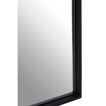 Miroir mural moyen carré noir mat 5
