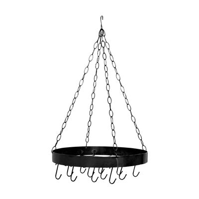 Matt Black Round Ceiling Rack