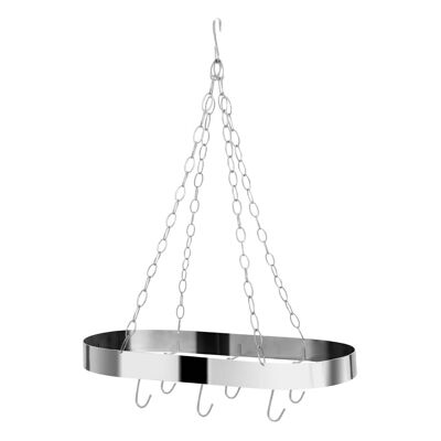 Matt Chrome Oval Ceiling Rack