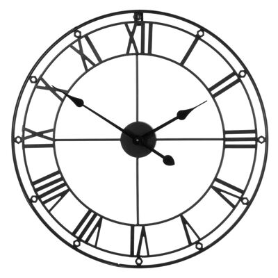 Matte Black Metal Wall Clock