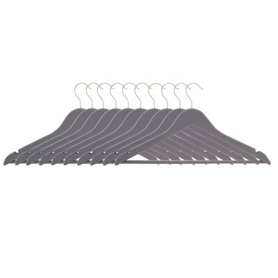 Matte Grey Clothes Hangers - Set of 10