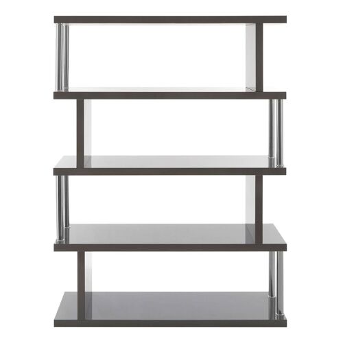 Maze 4 Tier Grey Gloss Shelf Unit