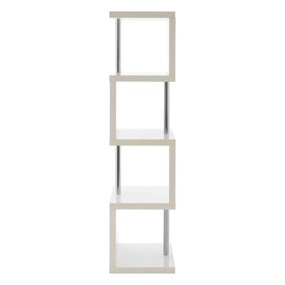 Maze 4 Tier White Gloss Shelf Unit