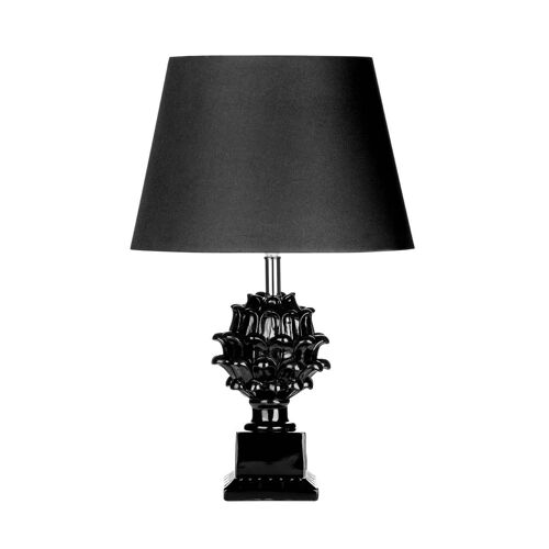 Melano Black Polyresin Table Lamp