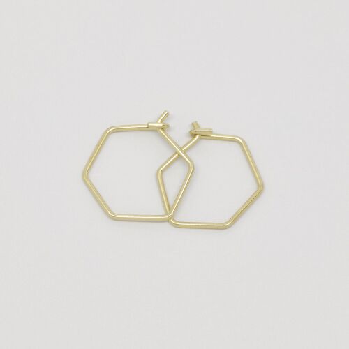 hexagon hoops - Gold