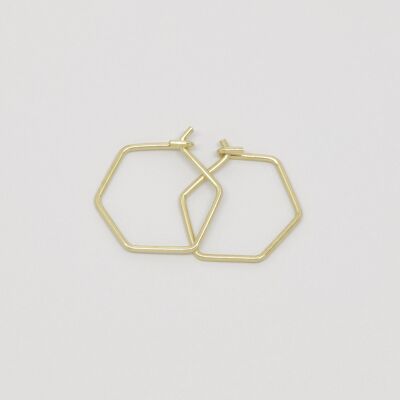 hexagon hoops - gold