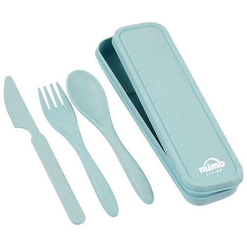 Mimo 3 Pc Blue Finish Cutlery Set with Box