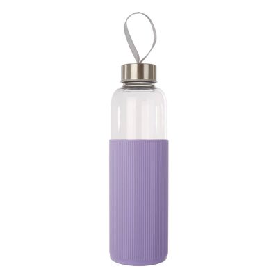 Mimo Glass Mug with Purple Silicone Sleeve