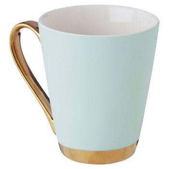 Tasse monogramme lettre F déco givré vert Mimo 4