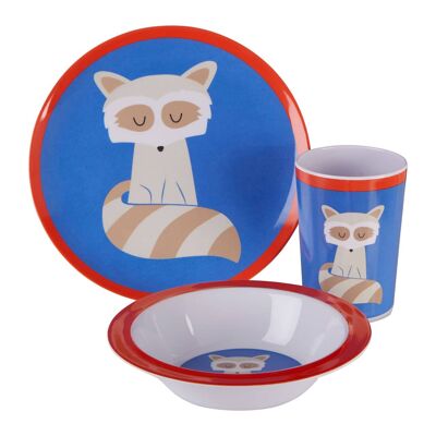 Mimo Kids Ralph Raccoon Dinner Set