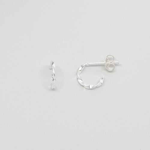 twisted hoops - Silber - XS