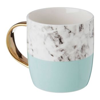 Mimo Pastel Vert Lettre L Lettre Monogramme Mug 4