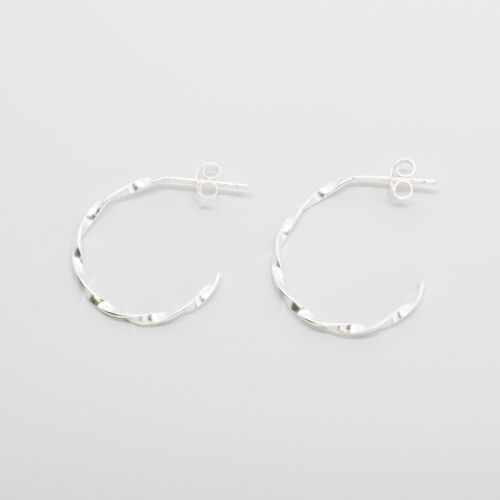 twisted hoops - Silber - M
