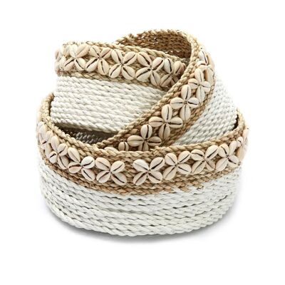 The White Sunday Baskets - White Natural - Set of 3