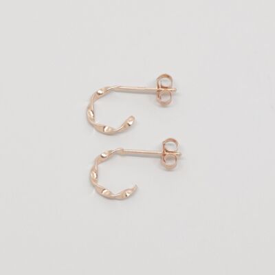 twisted hoops - rose gold - XS