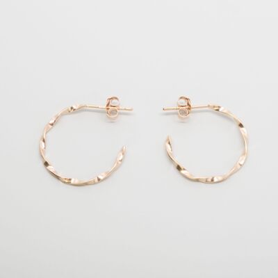 twisted hoops - Roségold - M