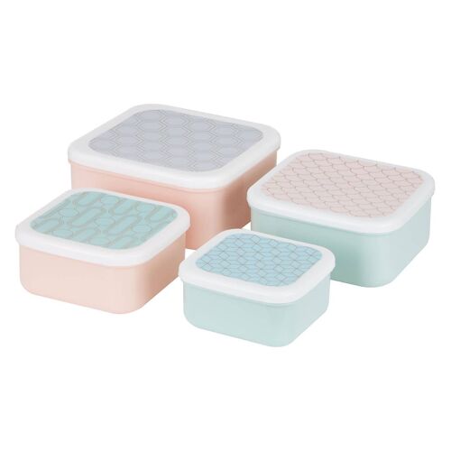 Mimo Set of 4 Frosted Deco Lunch Boxes