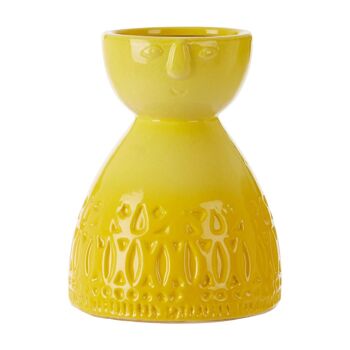 Petit vase visage jaune Mimo 2