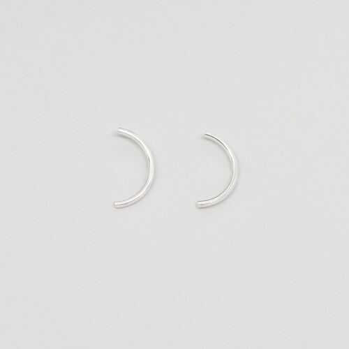 curved studs - Silber