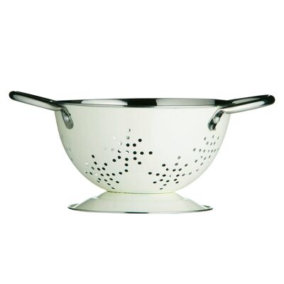 Mini Cream Enamel Retro Colander