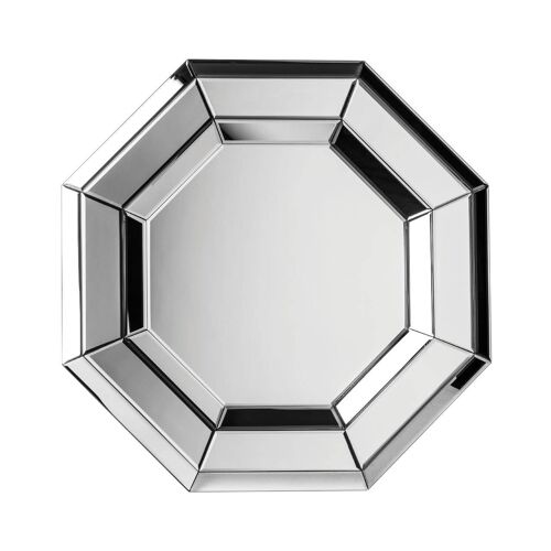 Mirrored Glass Octagonal Wall Mirror