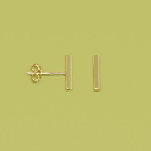 shiny bar studs - Gold