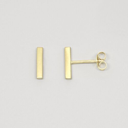 satin bar studs - Gold