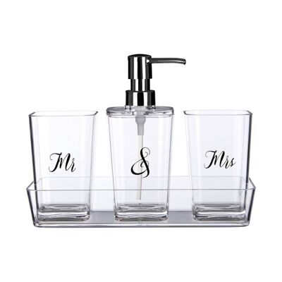 Juego de baño Mr & Mrs - Juego de 4